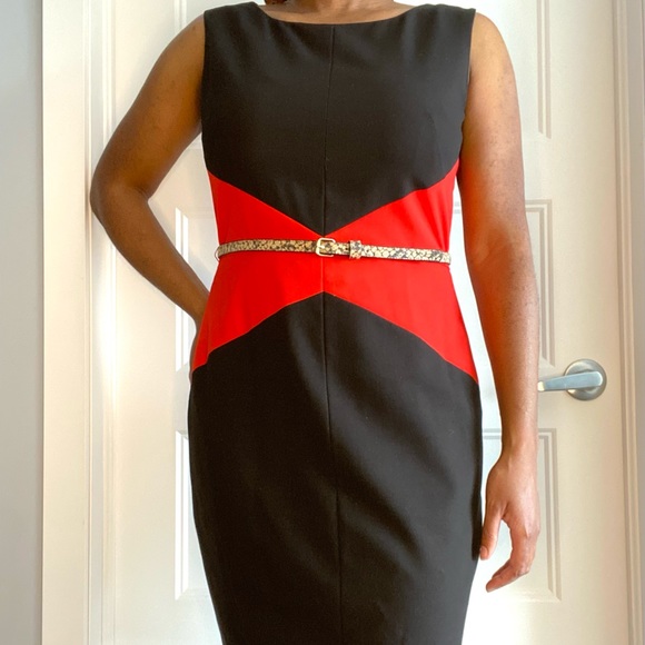 Calvin Klein 2-Tone Sleeveless Dress - Picture 1 of 7